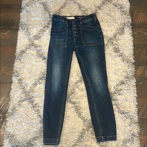 Anthropologie Pilcro High Rise Dark Blue Jeans